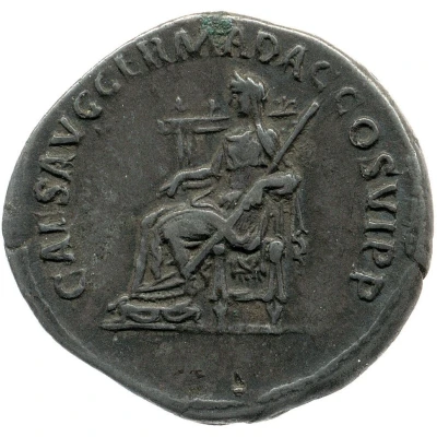 Denarius - Plotina CAES AVG GERMA DAC COS VI P P; Vesta back