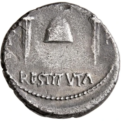 Denarius RESTITVTA P R; Libertas back