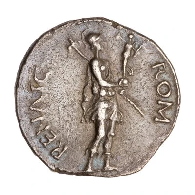 Denarius ROM RENASC; Roma back