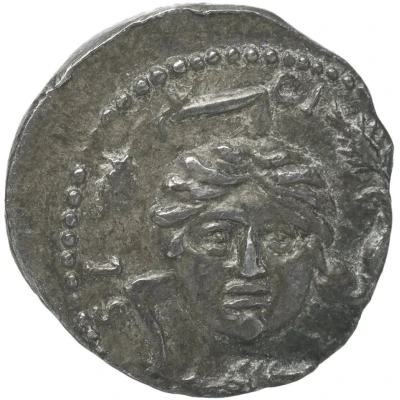 Denarius SICILIA; Carthage and Medusa back