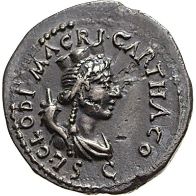 Denarius SICILIA; Carthage and Medusa front