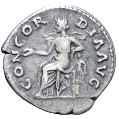 Denarius - Sabina CONCORDIA AVG; Concordia and Spes back