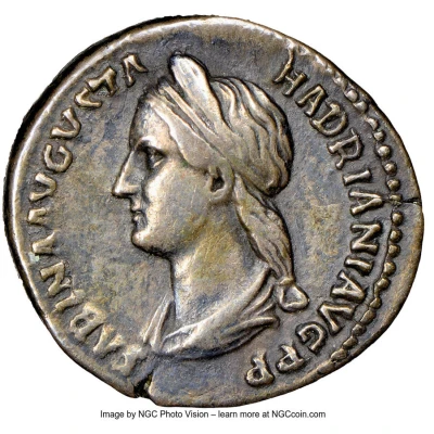 Denarius - Sabina CONCORDIA AVG; Concordia and Spes front