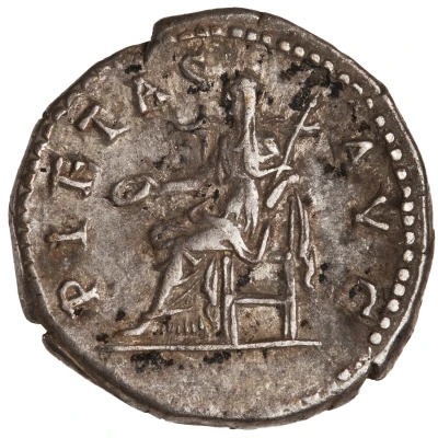 Denarius - Sabina PIETAS AVG; Pietas back
