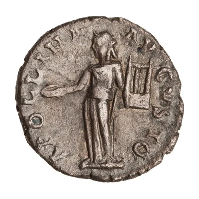 Denarius - Septimius Severus APOLLINI AVGVSTO; Apollo back