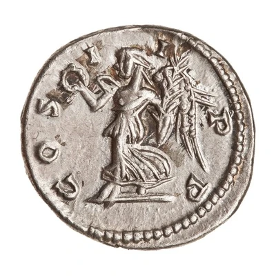 Denarius - Septimius Severus COS II P P; Victory back