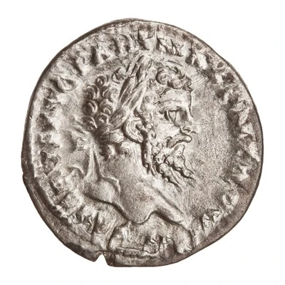 Denarius - Septimius Severus COS II P P; Victory front