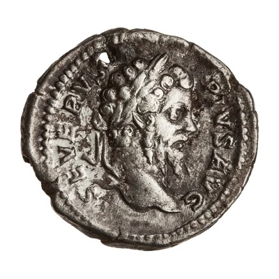Denarius - Septimius Severus COS III LVDOS SAECVL FEC; Bacchus, Liber, and Hercules front