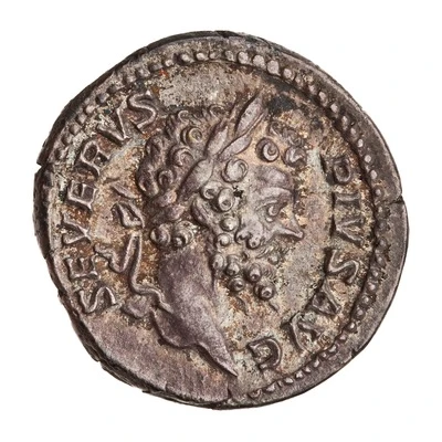 Denarius - Septimius Severus, Caracalla, and Geta AETERNIT IMPERI front
