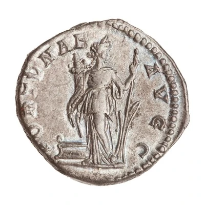 Denarius - Septimius Severus FORTVNAE AVGG; Fortuna back