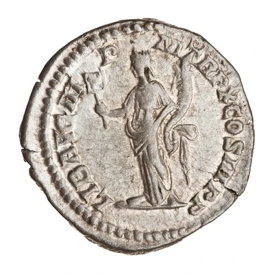 Denarius - Septimius Severus LIB AVG III P M TR P X COS III P P; Liberalitas back