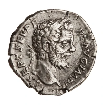 Denarius - Septimius Severus LIBERO PATRI; Bacchus and Liber front