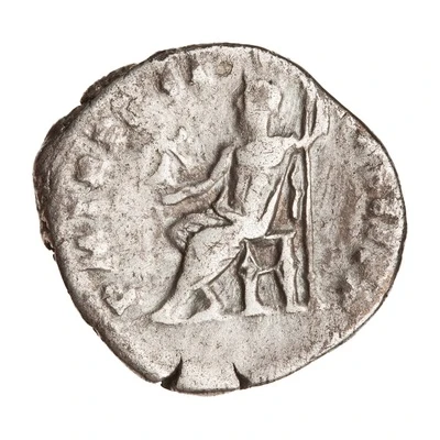 Denarius - Septimius Severus P M TR P II COS II P P; Jupiter back