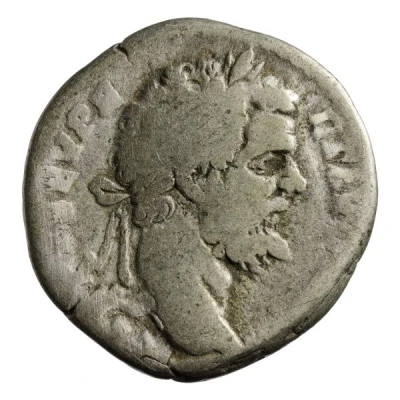 Denarius - Septimius Severus P M TR P II COS II PP; Jupiter and Victory front