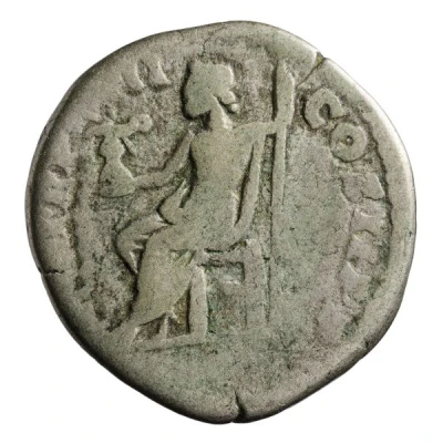 Denarius - Septimius Severus P M TR P II COS II PP; Jupiter and Victory back