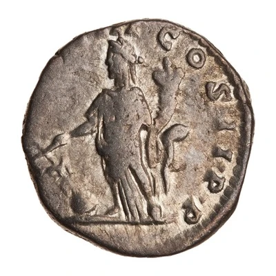 Denarius - Septimius Severus P M TR P III COS II P P; Fortuna back