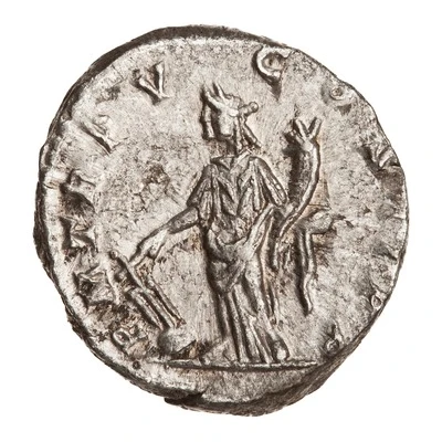 Denarius - Septimius Severus P M TR P V COS II P P; Fortuna back