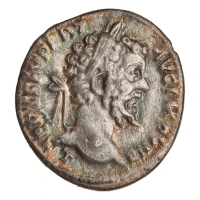 Denarius - Septimius Severus P M TR P V COS II P P; Sol front