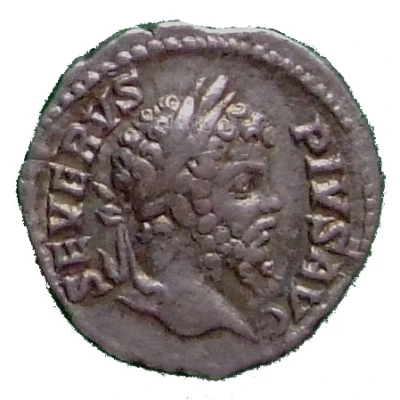 Denarius - Septimius Severus P M TR P XII COS III P P; Genius front