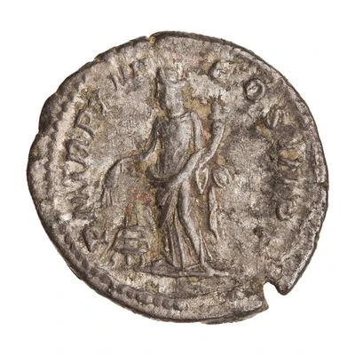 Denarius - Septimius Severus P M TR P XIII COS III P P; Annona back