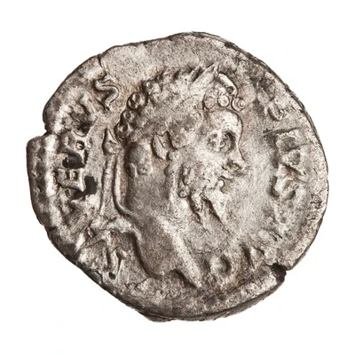 Denarius - Septimius Severus P M TR P XIII COS III P P; Roma and Victory front