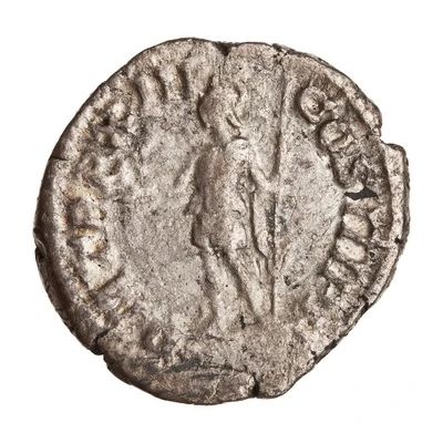 Denarius - Septimius Severus P M TR P XIII COS III P P; Roma and Victory back