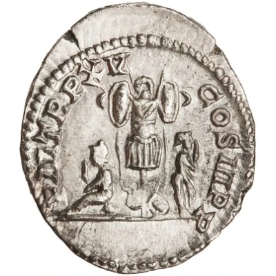 Denarius - Septimius Severus P M TR P XV COS III P P back