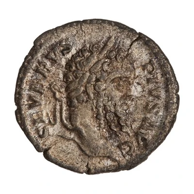 Denarius - Septimius Severus P M TR P XVI COS III P P; Genius front