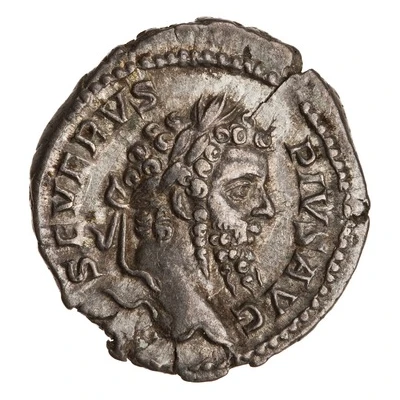 Denarius - Septimius Severus P M TR P XVI COS III P P; Jupiter front