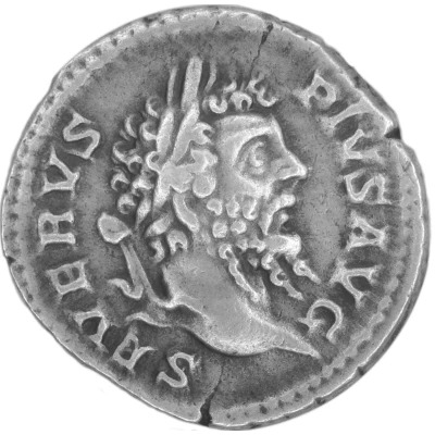 Denarius - Septimius Severus P M TR P XVII COS III P P; Neptune front