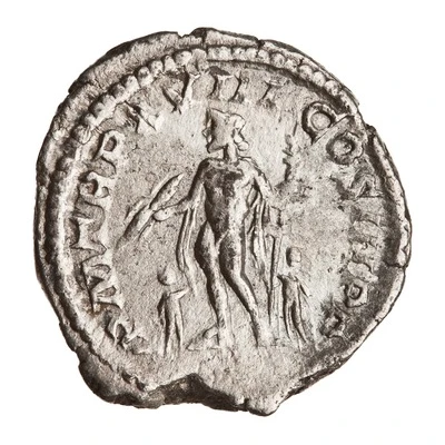 Denarius - Septimius Severus P M TR P XVIII COS III P P; Jupiter back