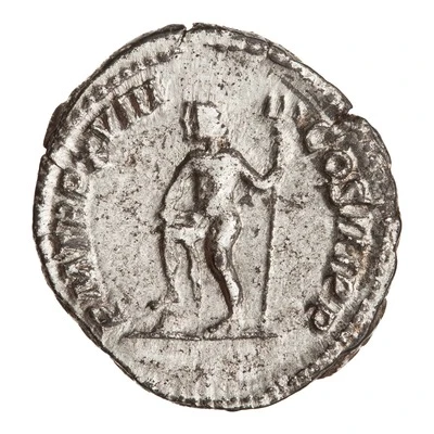 Denarius - Septimius Severus P M TR P XVIII COS III P P; Neptune back
