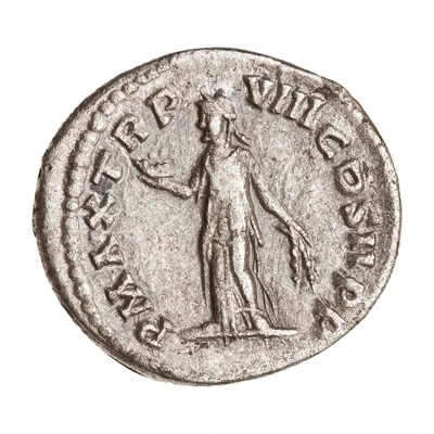 Denarius - Septimius Severus P MAX TR P VIII COS II P P; Fides back
