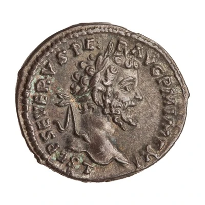 Denarius - Septimius Severus PAR AR AD TR P VI COS II P P; Victory front