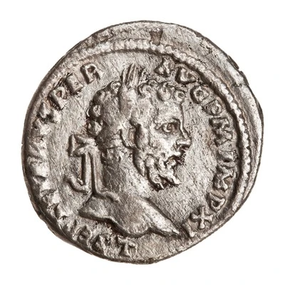 Denarius - Septimius Severus PAR AR AD TR P VI COS P P; Victory front