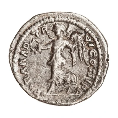 Denarius - Septimius Severus PAR AR AD TR P VI COS P P; Victory back