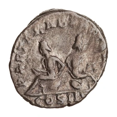 Denarius - Septimius Severus PART ARAB PART ADIAB COS II P P back