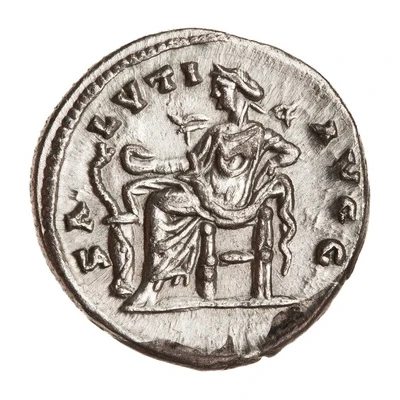 Denarius - Septimius Severus SALVTI AVGG; Salus back
