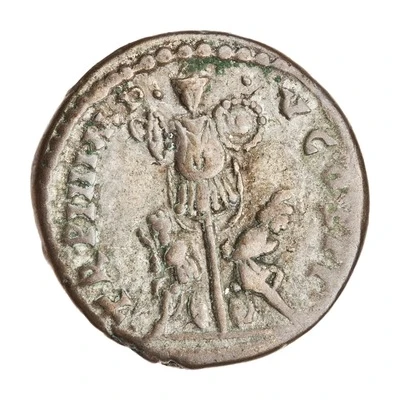 Denarius - Septimius Severus TR P III IMP V COS II back