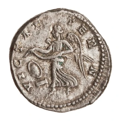 Denarius - Septimius Severus VICT AETERN; Victory back