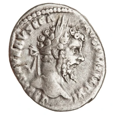 Denarius - Septimius Severus VICT AVGG COS II P P; Victory front