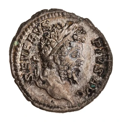 Denarius - Septimius Severus VICT PART MAX; Victory front