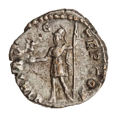 Denarius - Septimius Severus VIRT AVG TR P COS; Virtus back