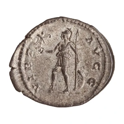Denarius - Septimius Severus VIRT AVGG; Virtus back