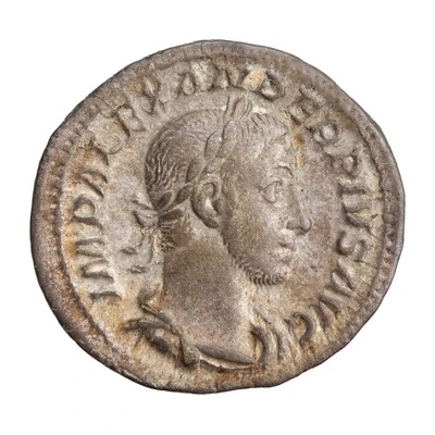 Denarius - Severus Alexander IOVI PROPVGNATORI; Jupiter front