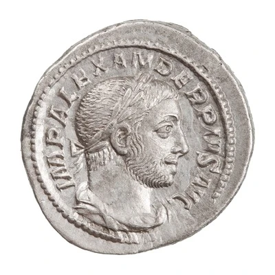 Denarius - Severus Alexander IOVI PROPVGNATORI; Jupiter front