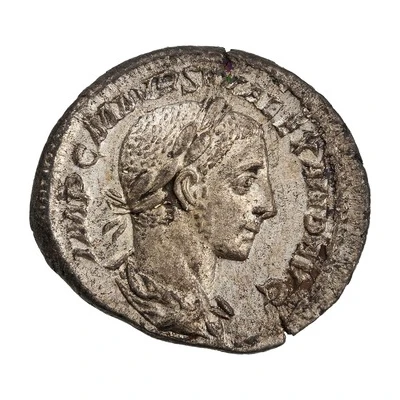 Denarius - Severus Alexander IOVI VLTORI; Jupiter and Victory front