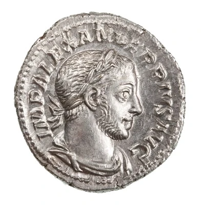 Denarius - Severus Alexander MARS VLTOR; Mars front