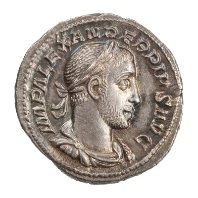 Denarius - Severus Alexander MARS VLTOR; Mars front