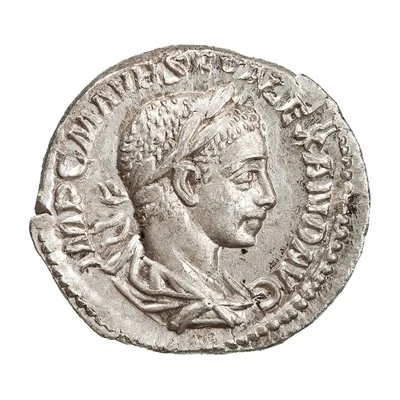Denarius - Severus Alexander MARTI PACIFERO; Mars front